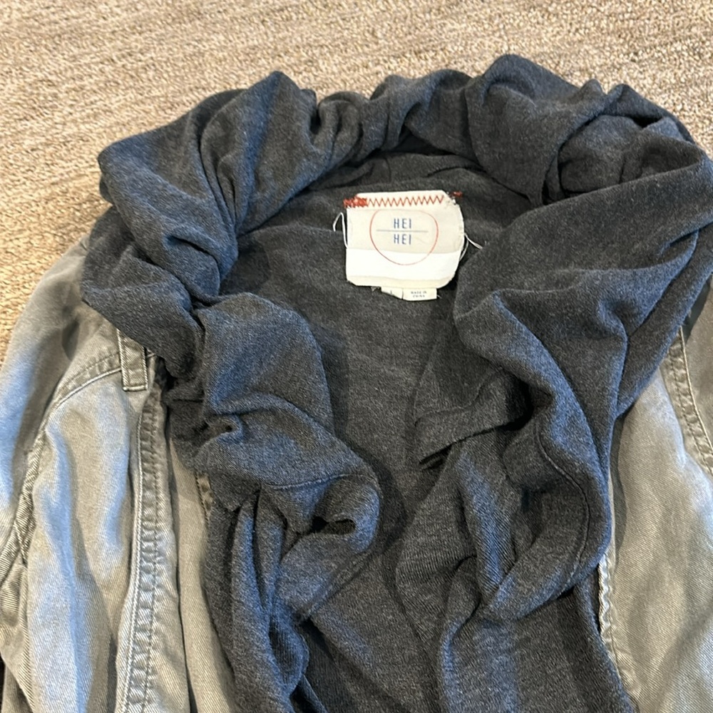 Anthropologie Hei Hei Womens Jacket Size small Green Gray